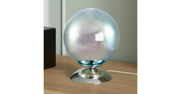 TISCHLEUCHTE Galaxy 20/25 cm  - Chromfarben, LIFESTYLE, Glas/Metall (20/25cm) - Novel