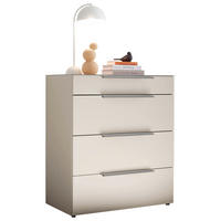 KOMMODE , 80/78,4/43 cm, 4 Schublade(n)  - Chromfarben/Champagner, Basics, Glas/Holzwerkstoff (80/78,4/43cm) - Dieter Knoll