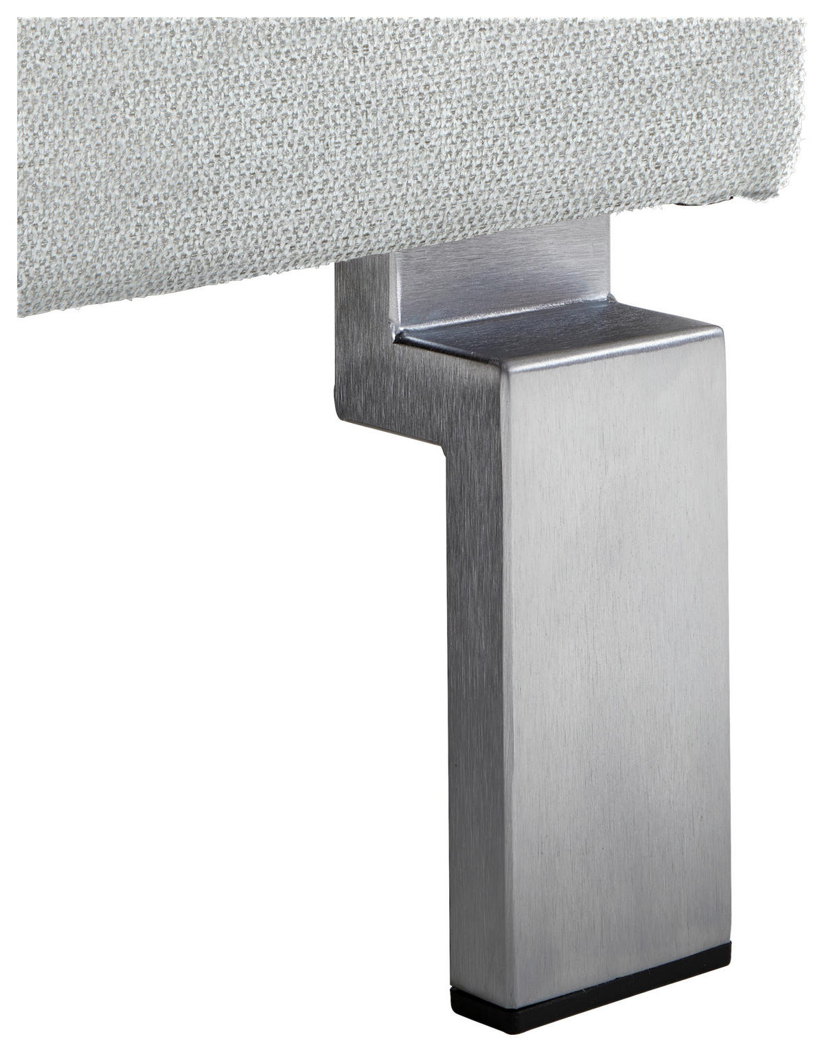 ECKSOFA in Flachgewebe Silberfarben  276/200 cm  - Chromfarben/Silberfarben, Design, Textil/Metall (276/200cm) - Hom`in
