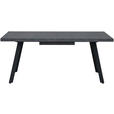 ESSTISCH 180-240/100/76 cm Nachbildung  Metall, Holzwerkstoff ausziehbar rechteckig Grau, Schwarz  - Schwarz/Grau, Design, Holzwerkstoff/Metall (180-240/100/76cm) - Carryhome