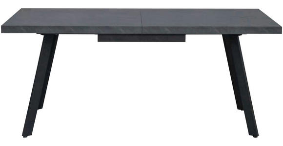 ESSTISCH 180-240/100/76 cm Nachbildung  Metall, Holzwerkstoff ausziehbar rechteckig Grau, Schwarz  - Schwarz/Grau, Design, Holzwerkstoff/Metall (180-240/100/76cm) - Carryhome