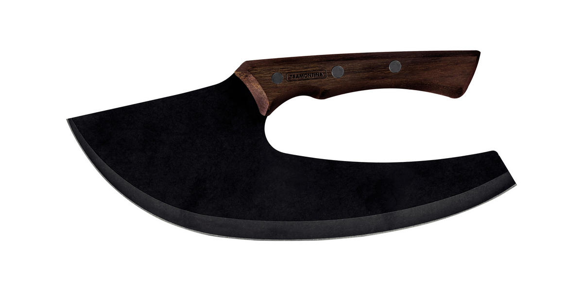 FLEISCHMESSER CHURRASCO  - Schwarz/Braun, Basics, Holz/Metall (26,8/11,3/2,2cm) - TRAMONTINA