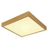 LED-DECKENLEUCHTE 25/25/3 cm   - Messingfarben/Opal, KONVENTIONELL, Kunststoff/Metall (25/25/3cm) - Globo