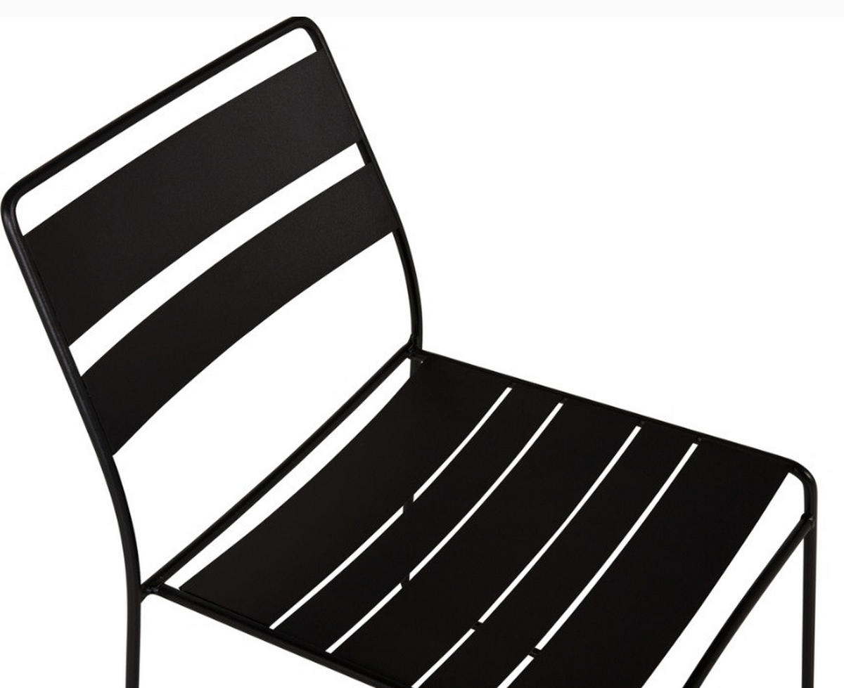 UTESTOL i metall svart  - svart, Basics, metall (47/78/54,5cm)