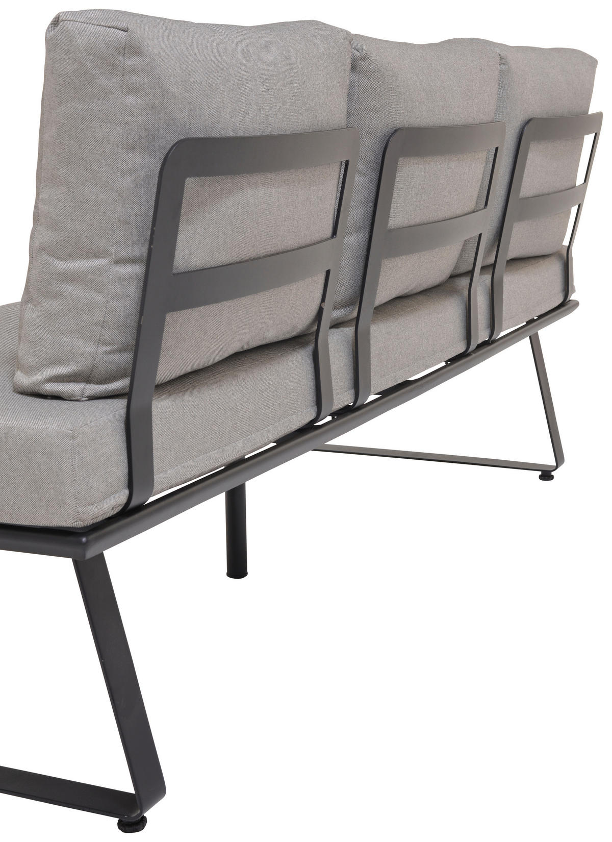 GARTENBANK 177/74,7/73,3 cm  Carbonstahl  - Hellgrau/Schwarz, Design, Textil/Metall (177/74,7/73,3cm) - Ambia Garden
