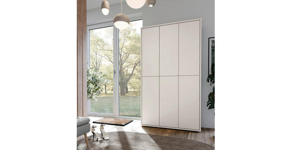 SCHUHSCHRANK  in 109,2/191,9/34,9 cm  - Sandfarben/Grau, Basics, Holzwerkstoff/Kunststoff (109,2/191,9/34,9cm) - Xora