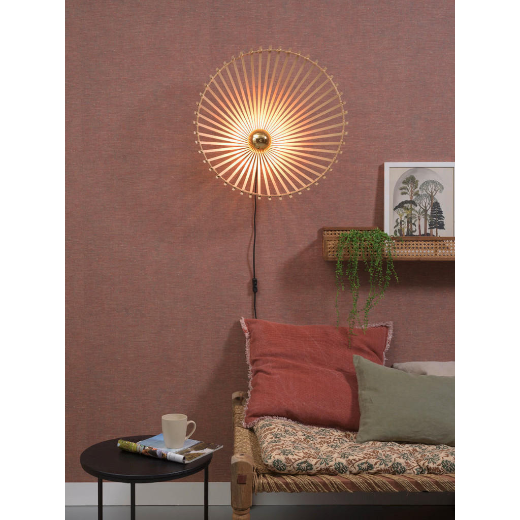 Thumbnail - Good & Mojo Wandleuchte Good&Mojo,Natur, 60 cm, LED-Leuchtmittel austauschbar, Lampen & Leuchten, Innenbeleuchtung, Spot...