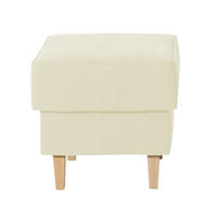 HOCKER Velours Creme  - Buchefarben/Creme, Design, Holz/Textil (53/45/53cm) - Max Winzer