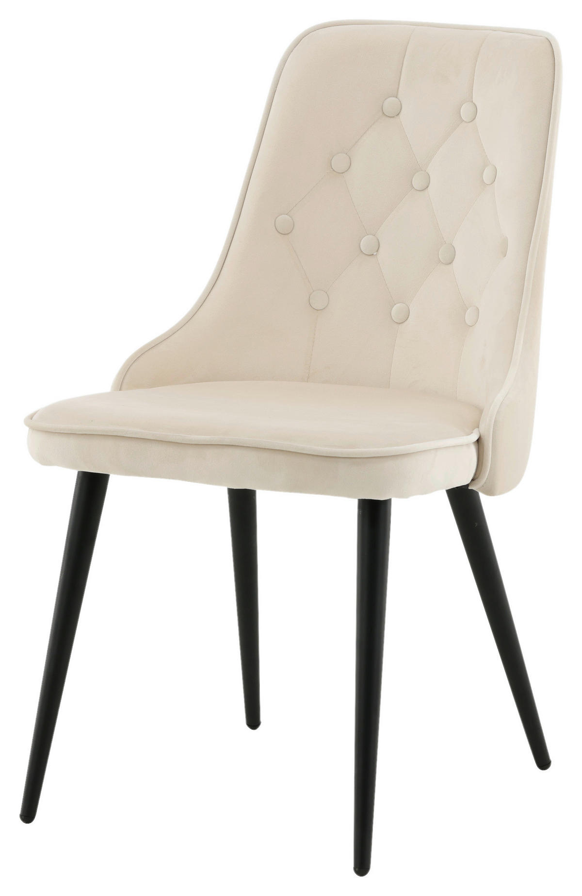 STOLSET 2 styck stål vävt tyg  - beige/svart, Design, metall/textil (50/88.5/66cm) - Livetastic
