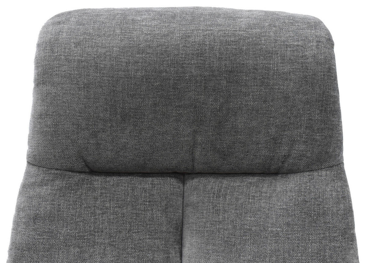 RELAXSESSELSET RELAVO Webstoff Hocker    - Schwarz/Grau, Design, Textil/Metall (72/109/86/111/81cm) - Livetastic