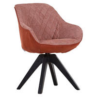 Scaun Cu Brațe din lemn, textil, portocaliu, negru,  - portocaliu/negru, Lifestyle, lemn/textil (60/83/50/65cm) - Landscape