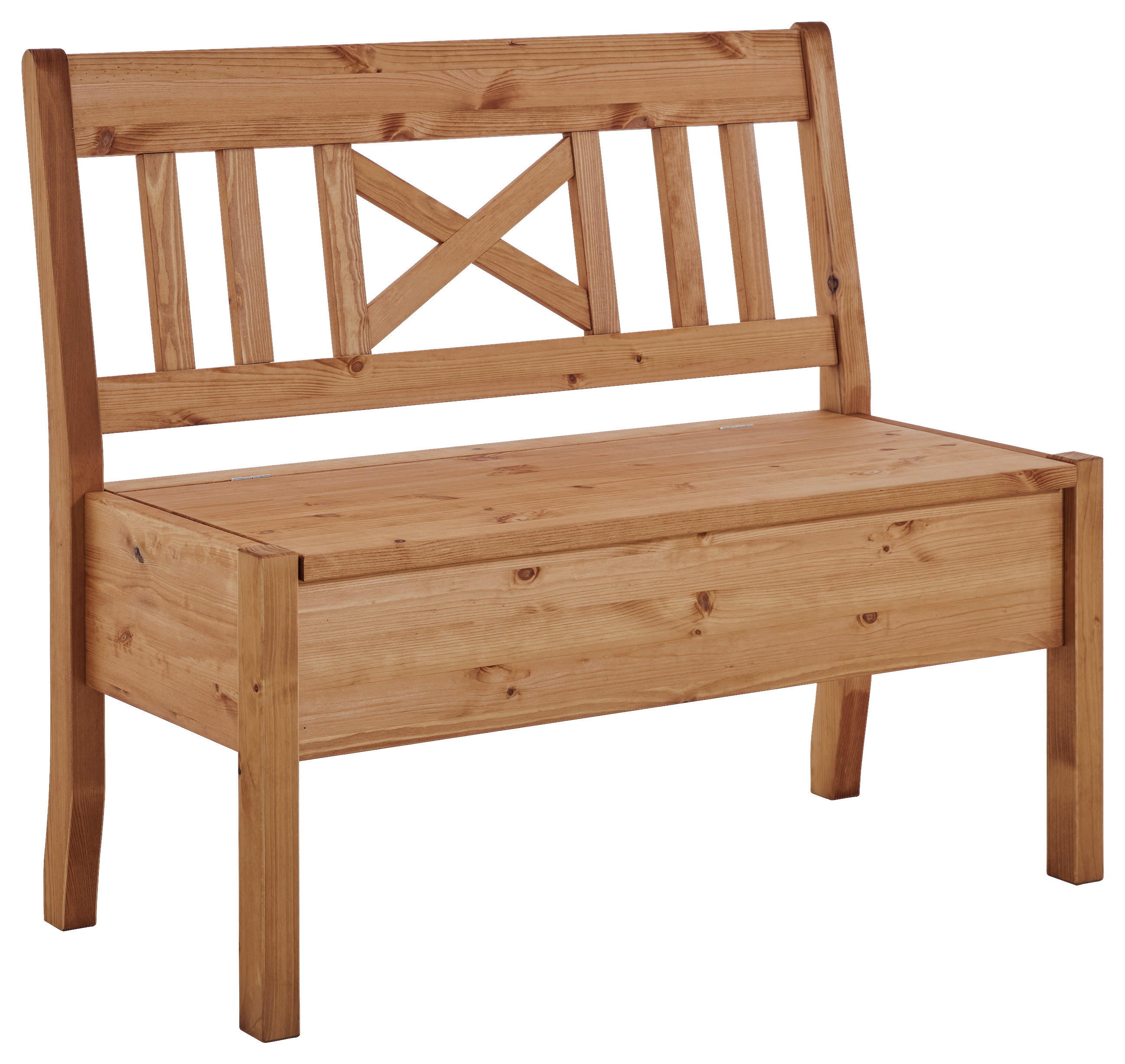 SITZBANK 105/93/58 cm Laugenfarbig Kiefer massiv  - Laugenfarbig, ROMANTIK / LANDHAUS, Holz (105/93/58cm) - Boxxx