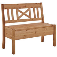 SITZBANK 105/93/58 cm Laugenfarbig Kiefer massiv  - Laugenfarbig, ROMANTIK / LANDHAUS, Holz (105/93/58cm) - Boxxx