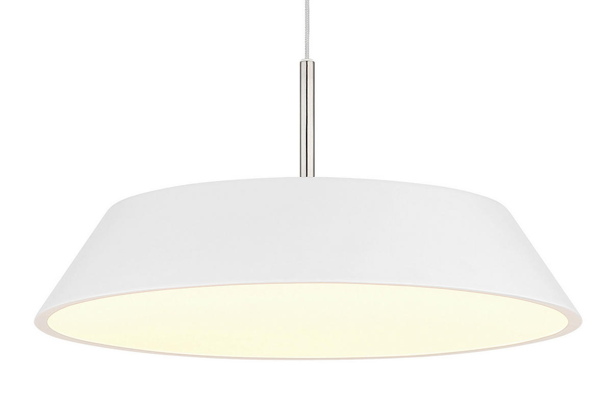 LED-HÄNGELEUCHTE 40/180 cm  - Weiß/Nickelfarben, Basics, Kunststoff/Metall (40/180cm) - Globo