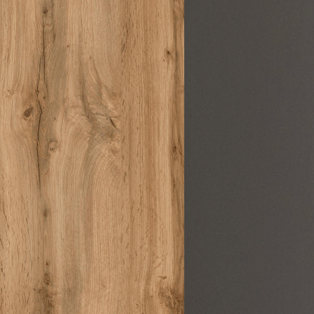 KÜCHENBLOCK 210 cm   in Schieferfarben, Eiche Wotan  - Chromfarben/Schieferfarben, Modern, Holzwerkstoff/Metall (210cm) - Held