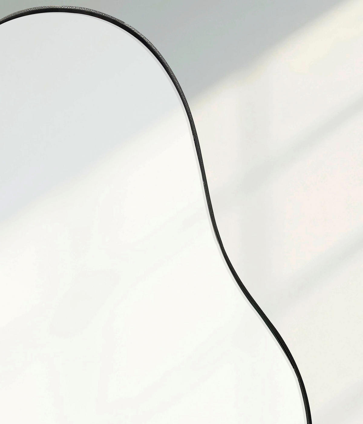 STENSKO OGLEDALO, 40/80/2,5 cm steklo  - črna, Design, kovina/steklo (40/80/2,5cm) - MID.YOU