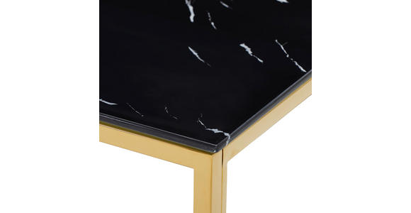 KONSOLENTISCH Schwarz, Goldfarben  - Goldfarben/Schwarz, Trend, Glas/Metall (120/40/78cm) - Xora