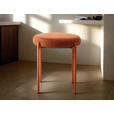 HOCKER Webstoff Terracotta  - Rostfarben/Terracotta, Basics, Textil/Metall (43,5/48/43,5cm) - Xora
