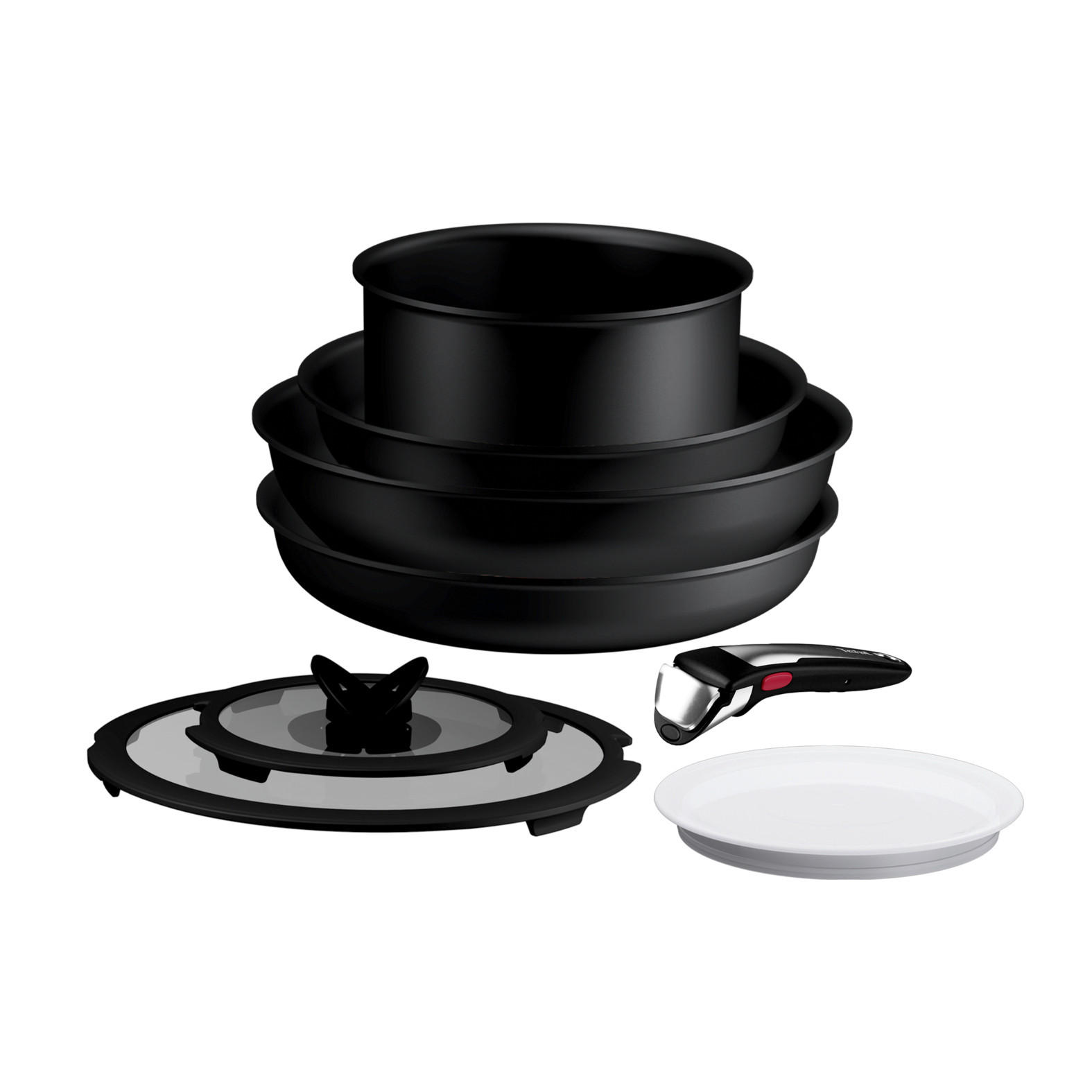 SET LONACA ZA KUHANJE 8/1  Excellence plus Ingenio  - crna, Basics, metal - Tefal