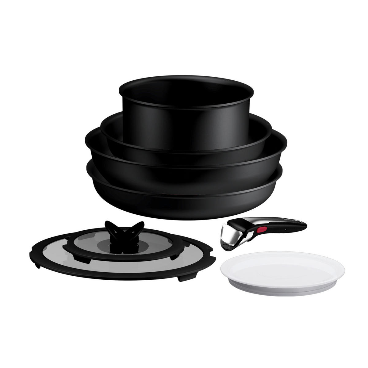 SET LONACA ZA KUHANJE 8/1  Excellence plus Ingenio  - crna, Basics, metal - Tefal