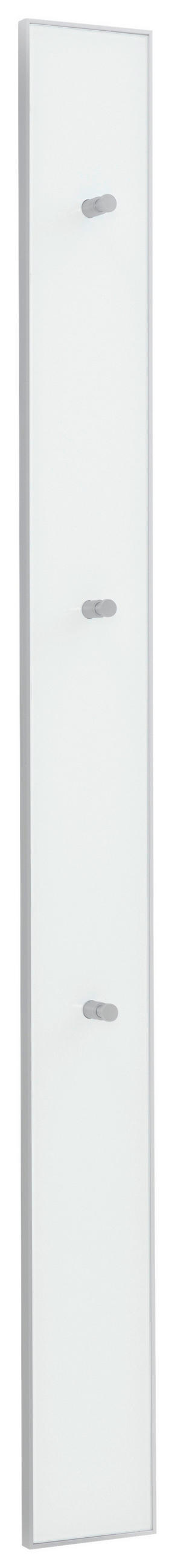 GARDEROBENPANEEL  in 16/170/7 cm  - Weiss, Design, Glas/Holzwerkstoff (16/170/7cm)