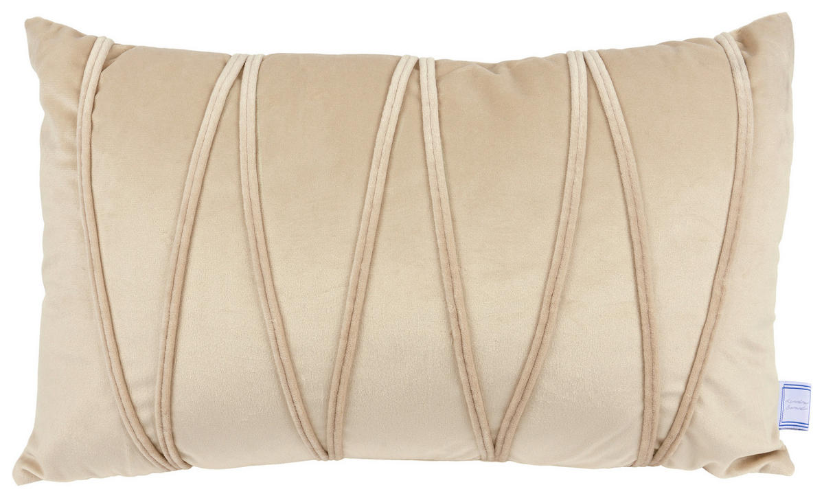 ZIERKISSENSET 2-teilig 30x45/50x45 cm  - Champagner, KONVENTIONELL, Textil (30x45/50x45cm)