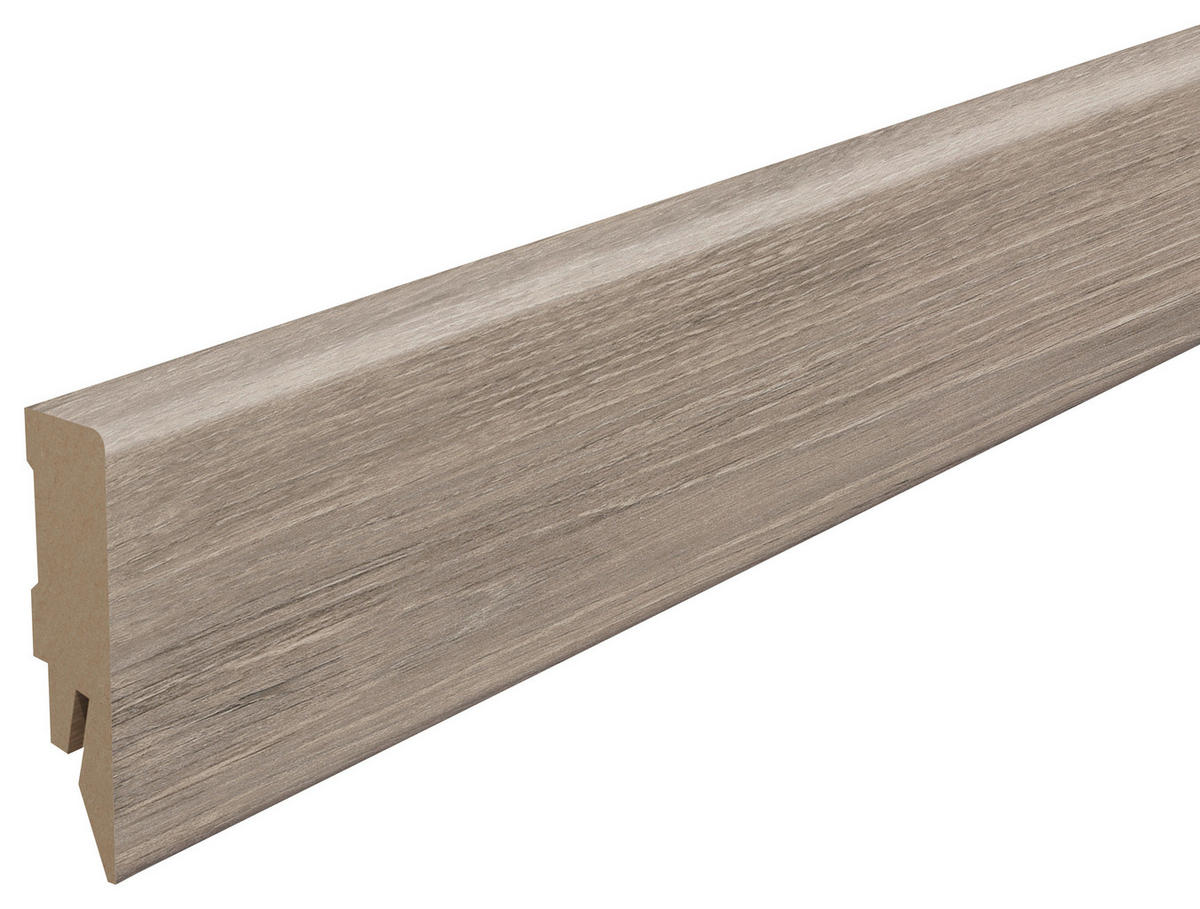 SOCKELLEISTE, Eiche grau Grau  - Grau, KONVENTIONELL, Holzwerkstoff (240/1.4/5.8cm) - Egger Holzwerkstoffe