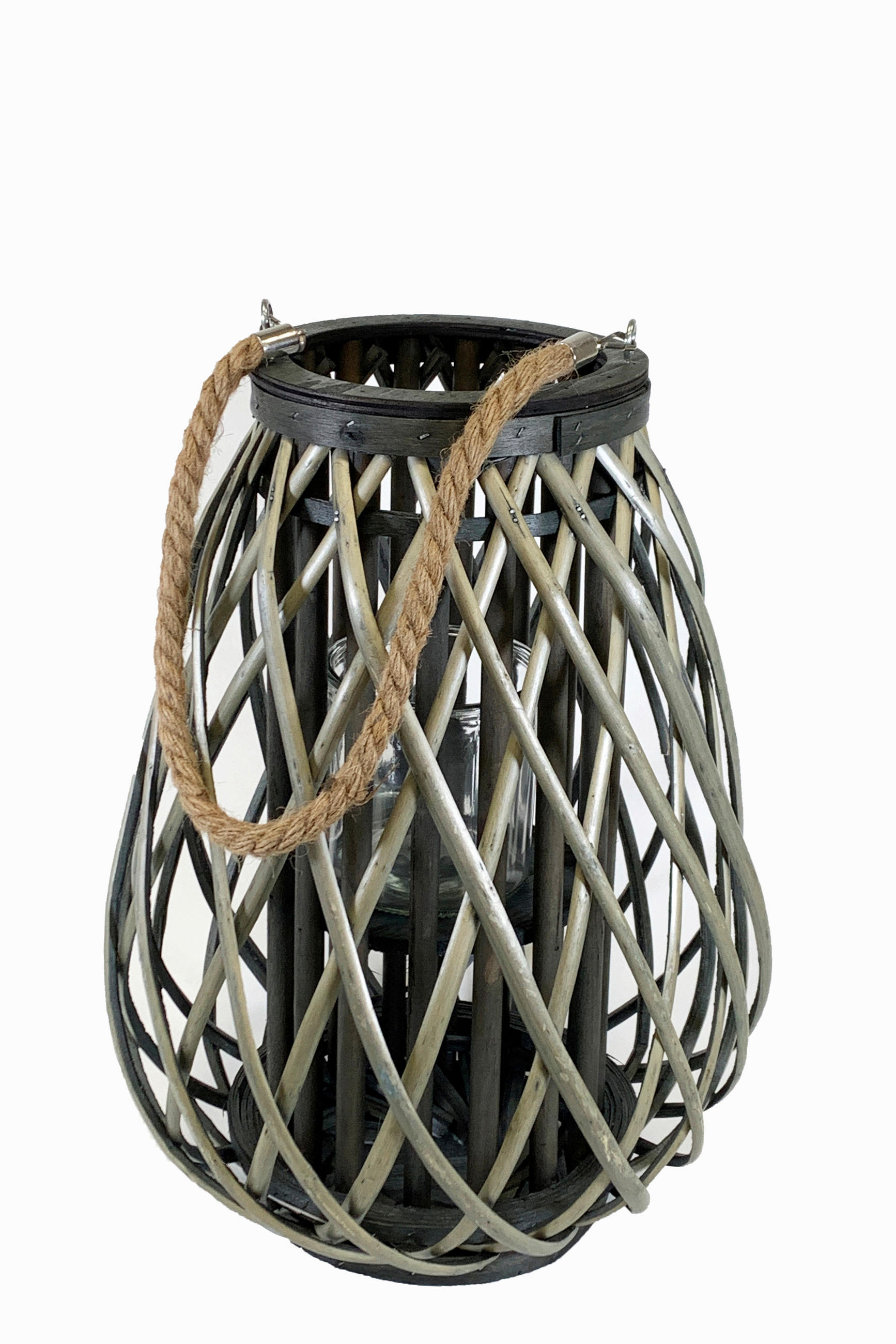 LAMPÁŠ drevo, kov, sklo - sivá, Basics, kov/drevo (29/40cm)