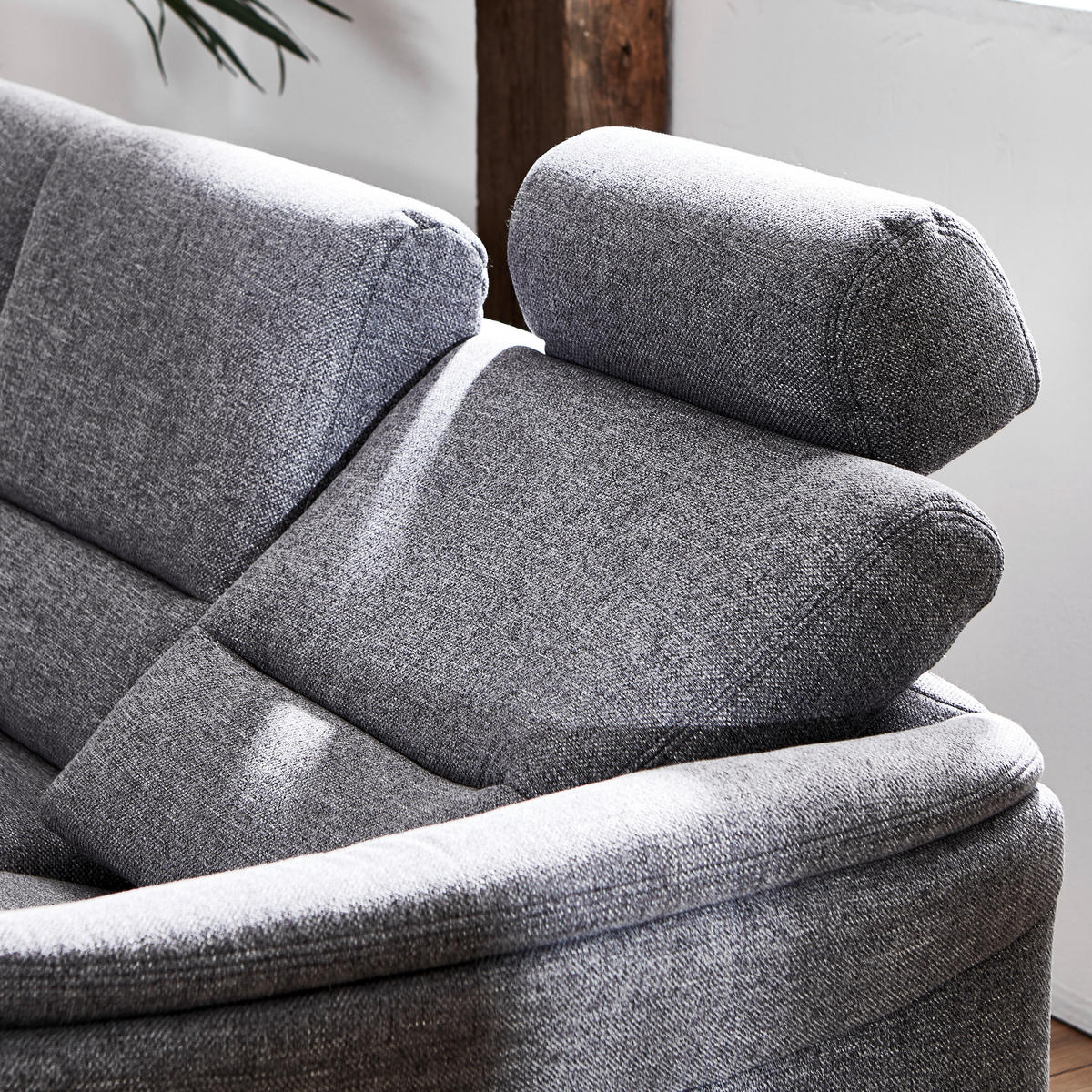 HÖRNSOFFA i flatväv grå  - svart/grå, Design, metall/textil (203/227cm) - Beldomo System