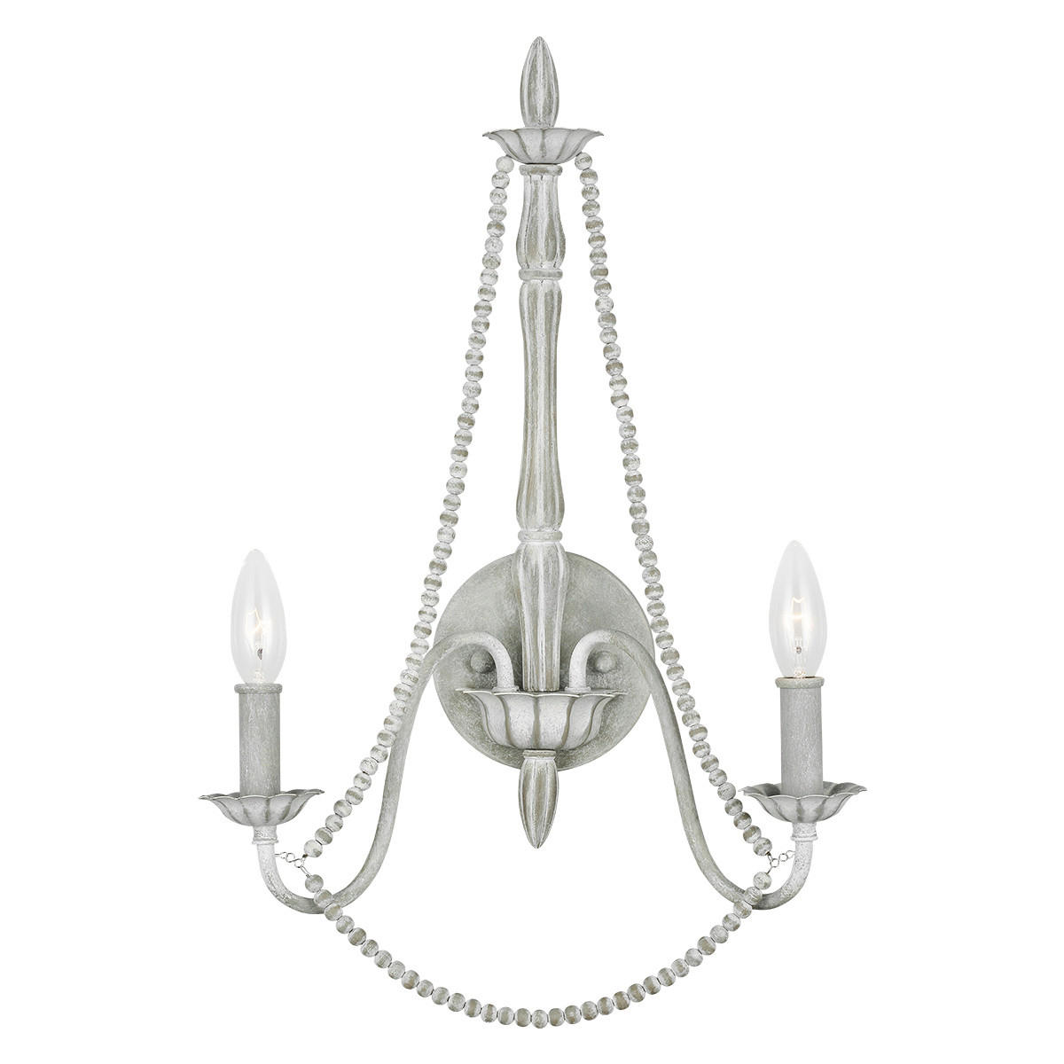 VÄGGLAMPA Elstead Maryville 35,6/16,8/53,3 cm   - ljusgrå, Klassisk, metall/trä (35,6/16,8/53,3cm) - Elstead Lighting