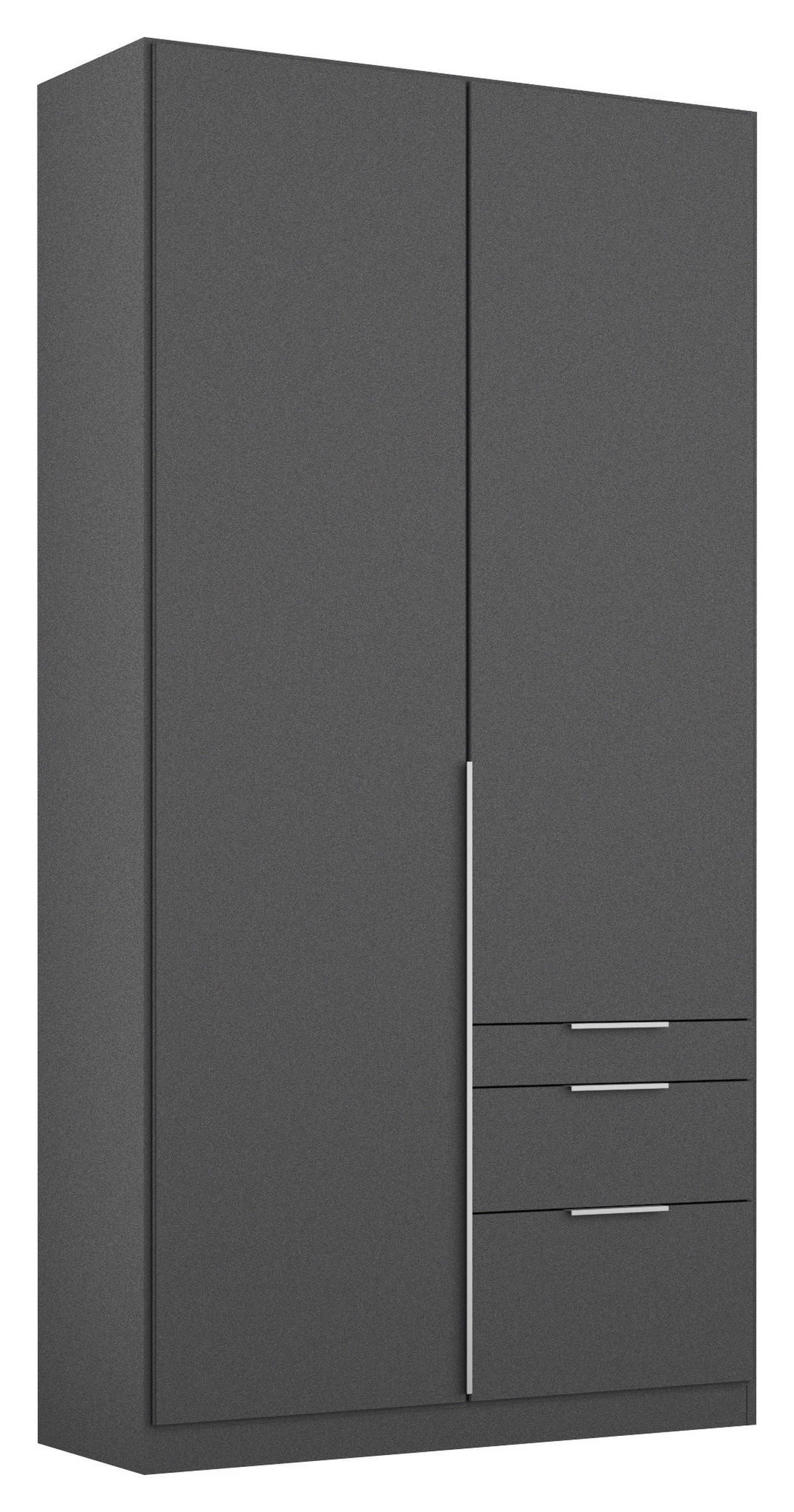 NYÍLÓAJTÓS SZEKRÉNY szürke  - alumínium színű/szürke, Modern, faalapú anyag (91/229/54cm) - Rauch Möbel
