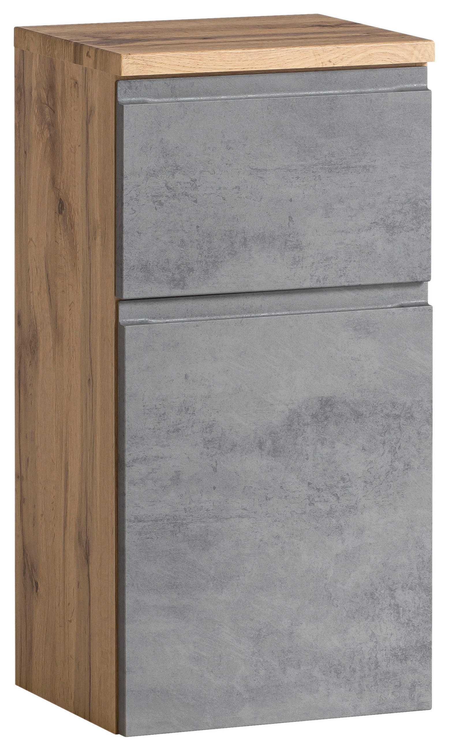 UNTERSCHRANK  - Eiche Wotan/Hellgrau, Modern, Holzwerkstoff (40/79/35cm) - Held