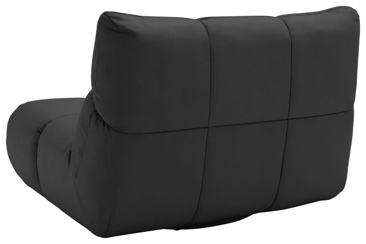 SESSEL Feincord Schwarzbraun  - Schwarzbraun/Schwarz, Design, Kunststoff/Textil (112/85/108cm) - Pure Home Lifestyle