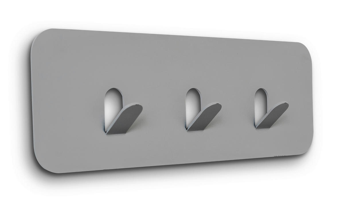 HAKENLEISTE  in Grau  - Grau, Design, Metall (30/10/3cm) - Xora