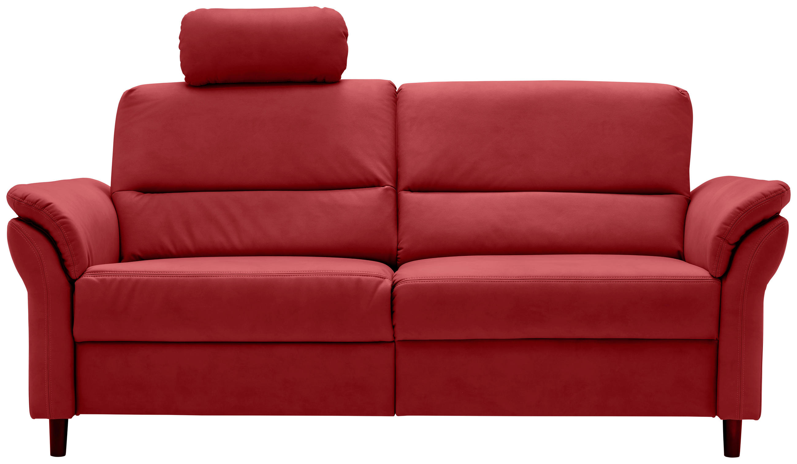 3-SITZER-SOFA in Lederlook Rot  - Rot/Schwarz, MODERN, Holz/Textil (192/90/89cm) - Livetastic
