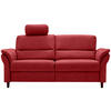 3-SITZER-SOFA Lederlook Rot  - Rot/Schwarz, MODERN, Holz/Textil (192/90/89cm) - Livetastic