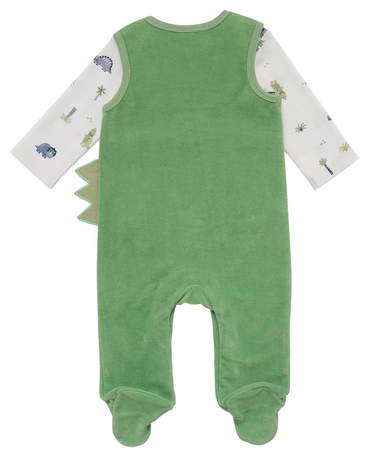 BABYBEKLEIDUNGSSET Didi & Dany 2-teilig  - Salbeigrün/Weiß, Basics, Textil (62/68null) - Patinio