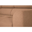 ECKSOFA  in Webstoff Rostfarben  205/280 cm  - Rostfarben/Schwarz, Design, Textil/Metall (205/280cm) - Xora