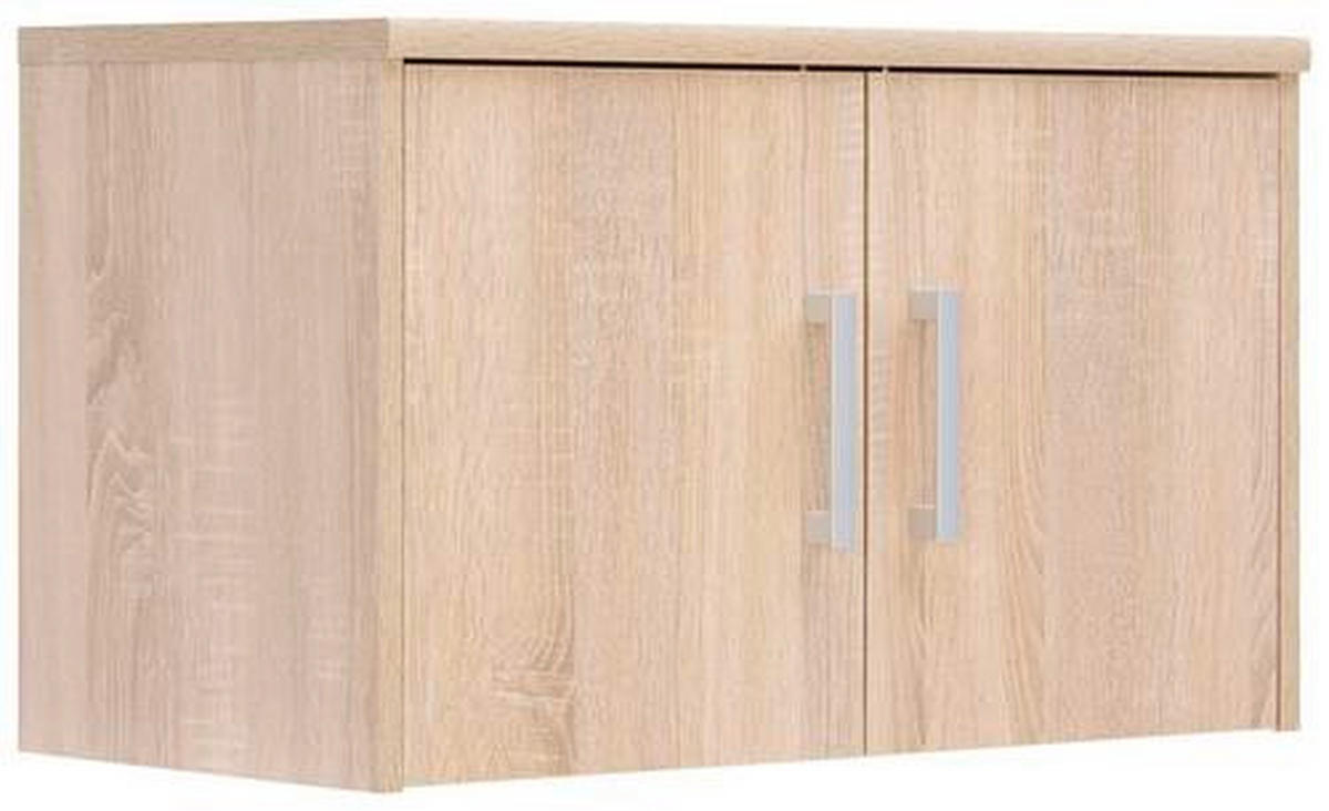 SZEKRÉNYRÁTÉT  - ezüst/Sonoma tölgy, Konventionell, faalapú anyag/fém (72/43/36cm) - Xora