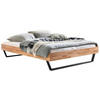 BETT 140/200 cm  in Anthrazit, Kernbuche   - Anthrazit/Kernbuche, Konventionell, Holz/Metall (140/200cm) - Hasena