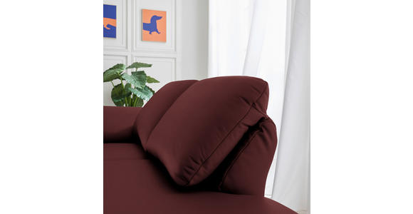 RÉCAMIERE in Echtleder Rot - Chromfarben/Rot, Design, Leder/Metall (209/85-109/95-16cm) - Dieter Knoll