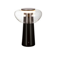 LED-TISCHLEUCHTE Daja 28/38,4 cm   - Schwarz, Design, Glas/Keramik (28/38,4cm) - Dieter Knoll