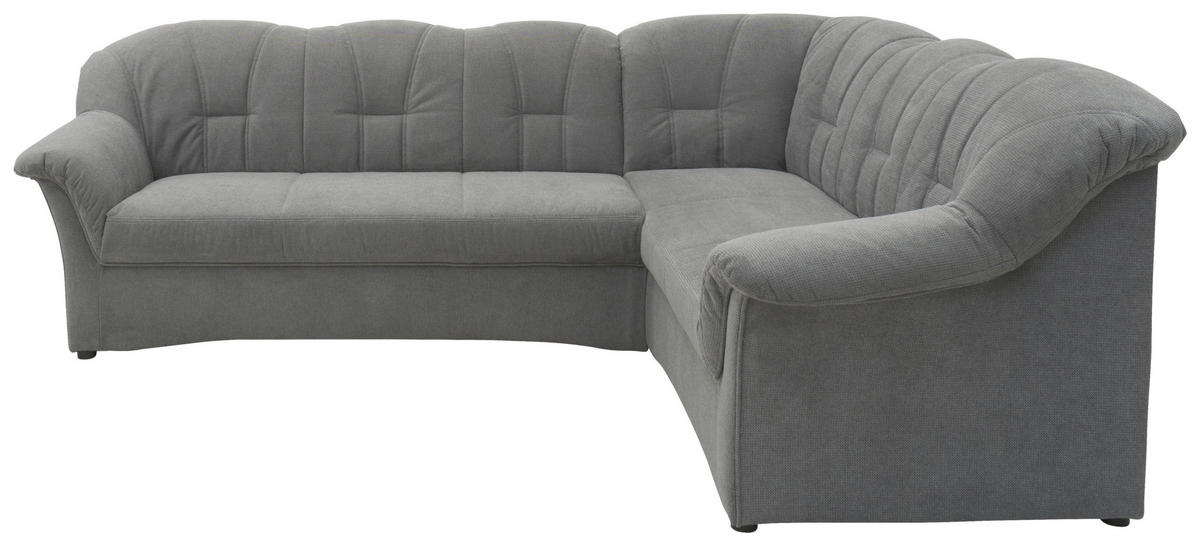 ECKSCHLAFSOFA Dunkelgrau Mikrofaser  - Dunkelgrau/Schwarz, KONVENTIONELL, Kunststoff/Textil (243/192cm) - MID.YOU