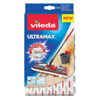 Refillmopp, Vileda Ultramax - vit/röd, Klassisk, textil (14,1/25,8/2,5cm) - Best Price