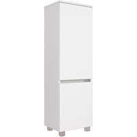 MIDISCHRANK 40/130/35 cm  - Silberfarben/Weiß, Design, Holzwerkstoff/Kunststoff (40/130/35cm) - Held