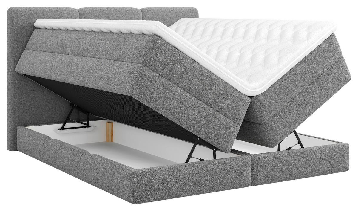 BOXSPRINGBETT 180/200 cm  in Anthrazit  - Anthrazit/Schwarz, MODERN, Holz/Holzwerkstoff (180/200cm) - MID.YOU