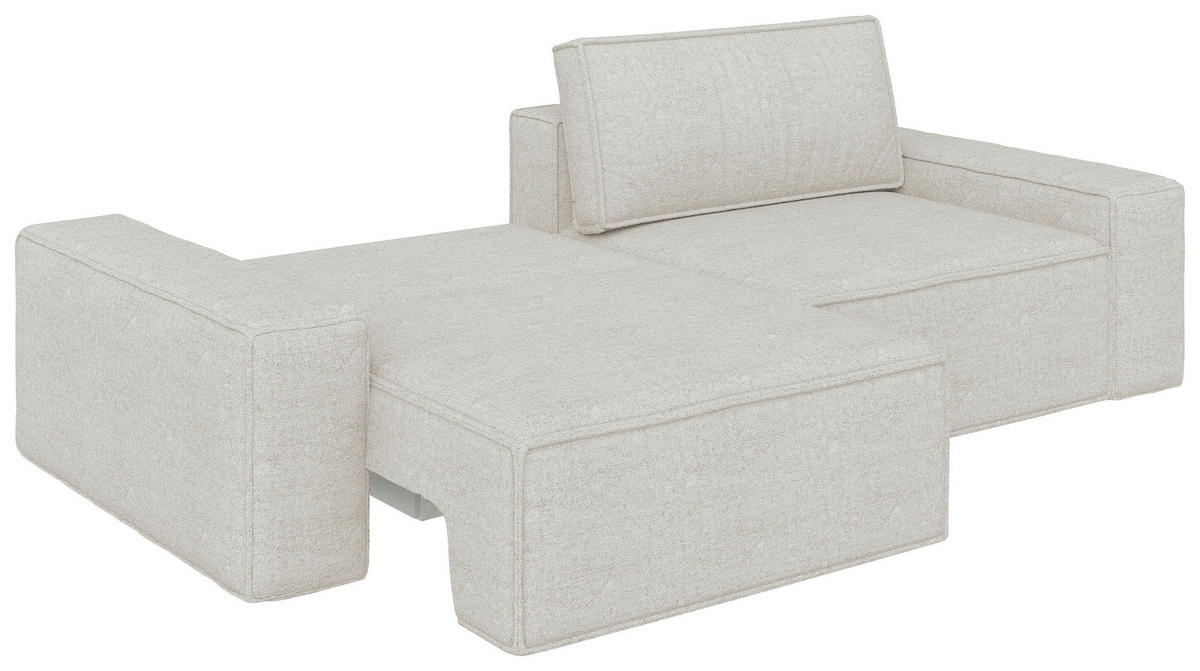 SCHLAFSOFA Webstoff Creme  - Creme/Schwarz, KONVENTIONELL, Kunststoff/Textil (256/83/115cm) - Carryhome