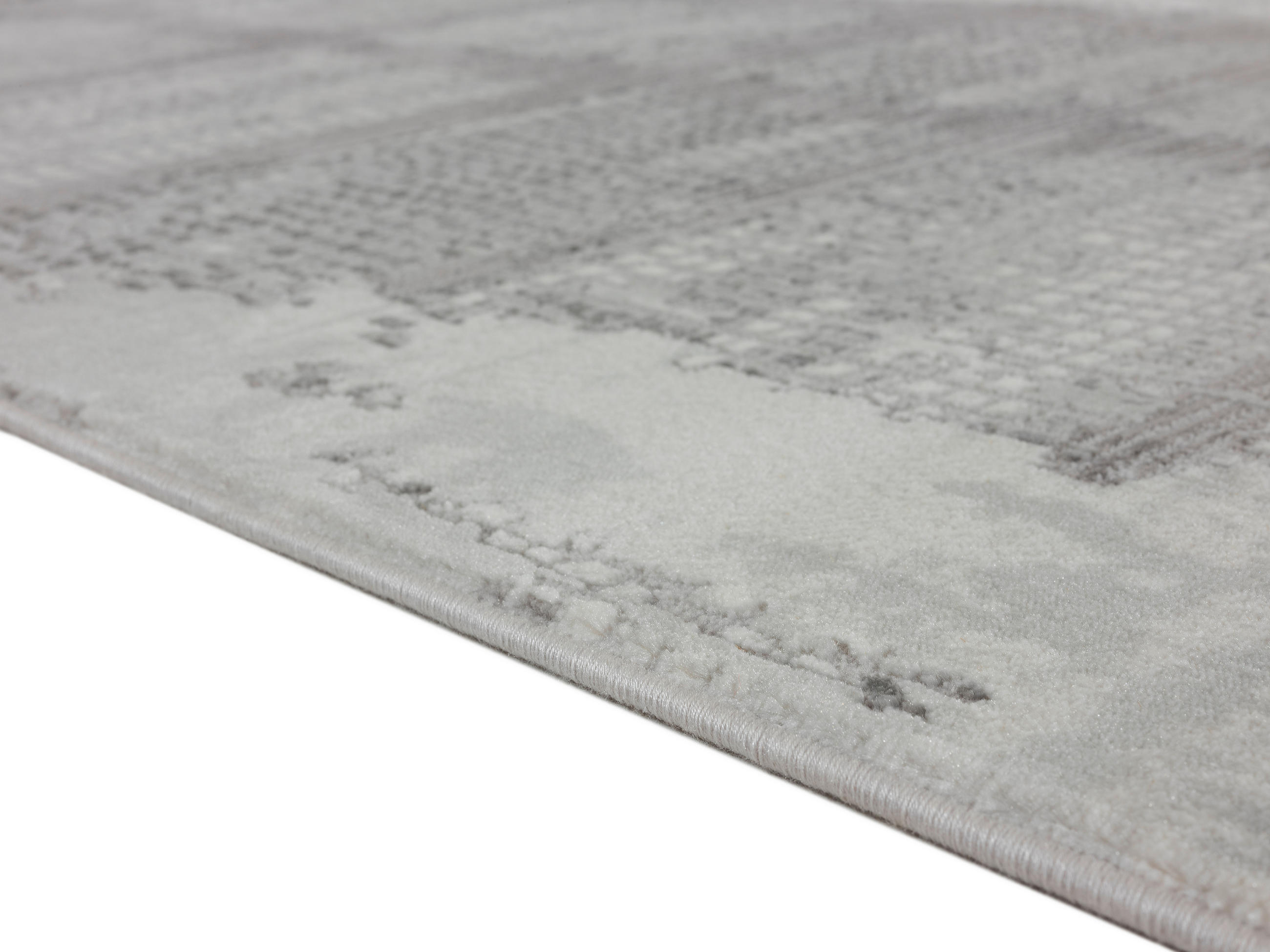 Thumbnail - Novel Vintage-Teppich Pera, Grau, Textil, Abstraktes, rechteckig, 80x150 cm, Teppiche & Böden, Teppiche, Vintage-Teppich...