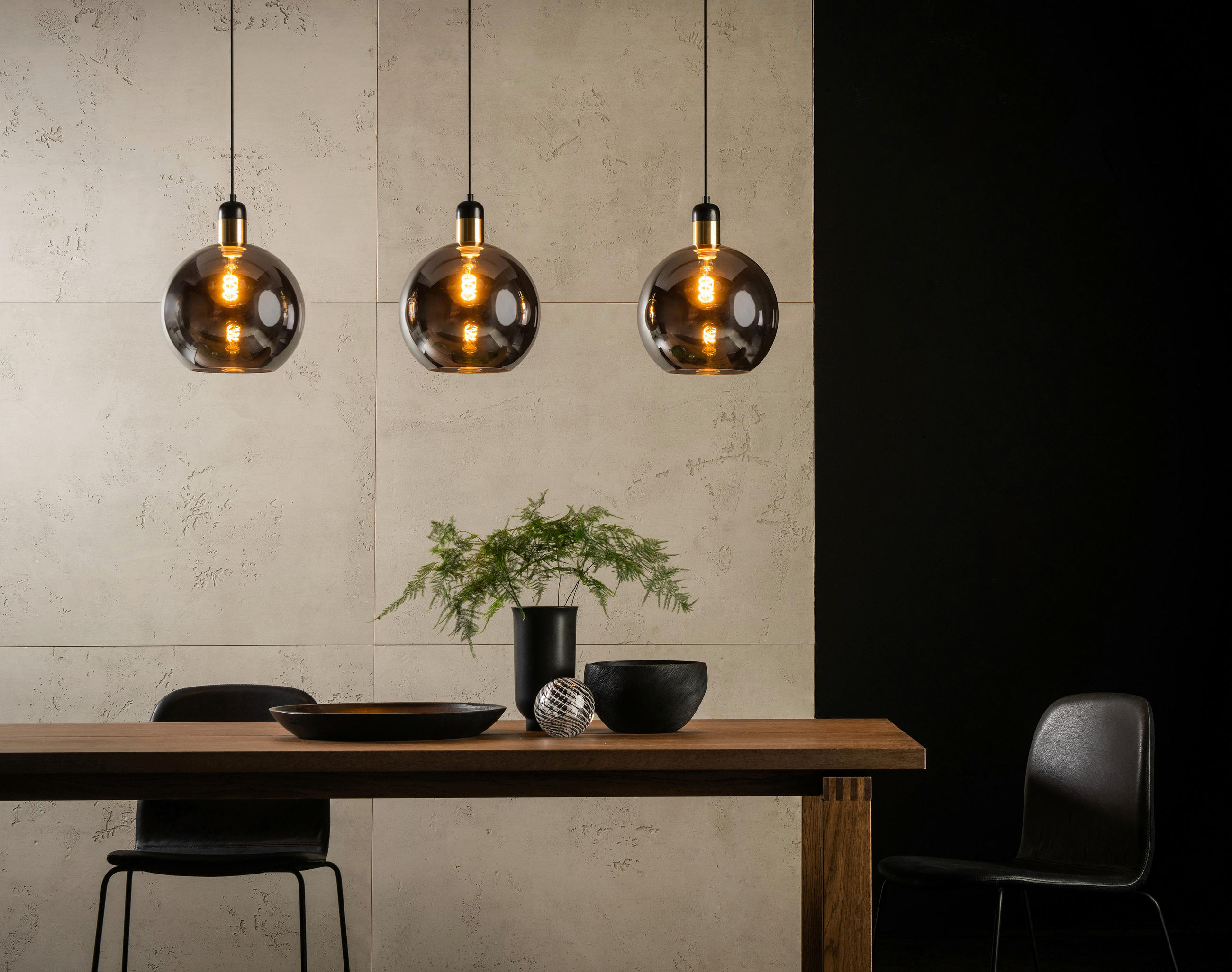 HÄNGELEUCHTE 125/28/165 cm  - Hellgrau, Design, Glas (125/28/165cm) - Lucide