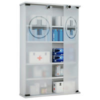 MEDIZINSCHRANK 60/91/17,2 cm  - Schwarz/Weiß, MODERN, Glas/Holzwerkstoff (60/91/17,2cm) - MID.YOU